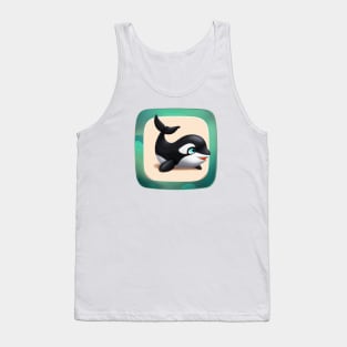 Cute Orca Drawing Tank Top